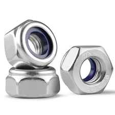 200Pcs M4-0.7 Lock Nuts Nylon Insert Locknuts 304 Stainless Steel 18-8 SS A2-...