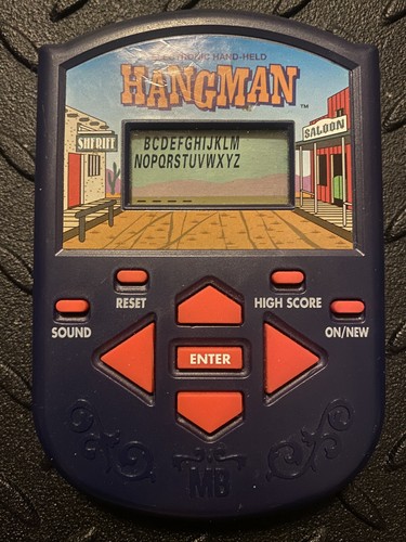 Hangman Electronic Handheld Video Game - Vintage 1995 - Milton Bradley WORKS - Picture 3 of 3
