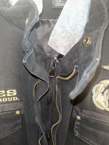 Black Denim U.S. MARINES 5XL Men’s Jacket Lined Dry Cleaned Amazing Condition - Picture 8 of 22