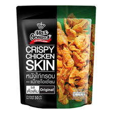 Snack crujiente piel pollo frito, sabor original, 30 gramos K