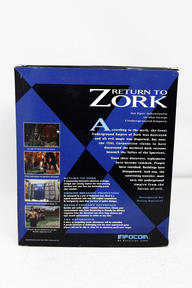 Vintage 1990s “Return To Zork” INFOCOM IBM CD ROM Video Game Vintage 1990s “Return To Zork” INFOCOM IBM CD ROM Video Game