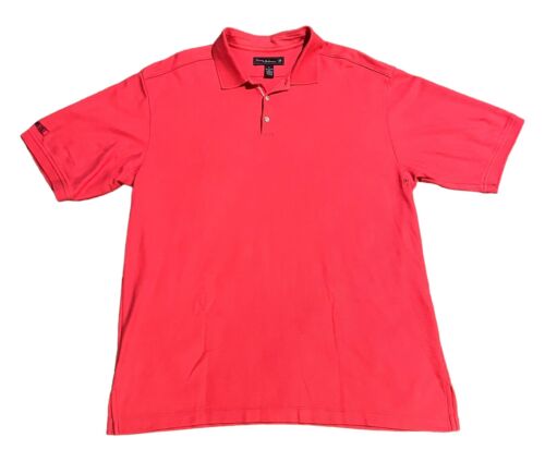 Tommy Bahama 18 Golf Collection Polo XL Red Orange Embroidered Logo Sleeve