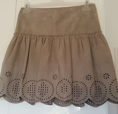 Jupe en peau CAROLL 100% chèvre Taille 38 - Photo 1/3