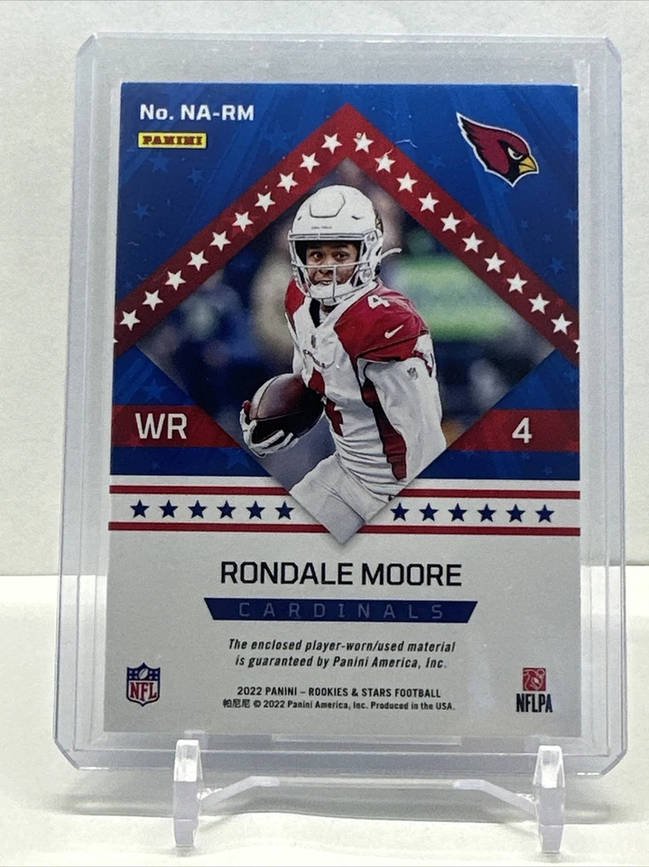 2022 Panini Rookies & Stars Rondale Moore NFL Authentic 3 Patch Player Worn /25 - Image 3 of 3