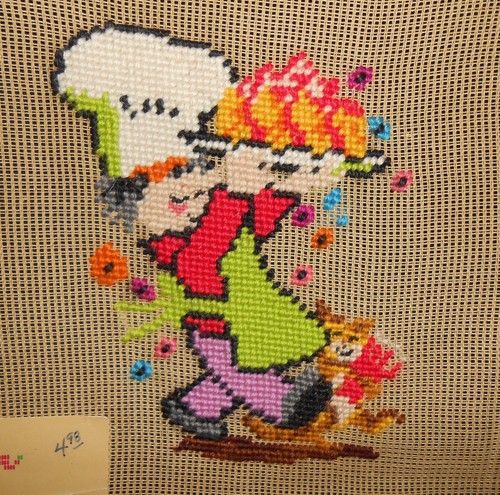Reynolds Preworked FRENCH CHEF/BAKER 10M Penelope Madeira Needlepoint Canvas - 第 2/3 張圖片