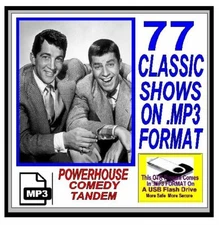 DEAN MARTIN & JERRY LEWIS 77 Old Time Radio Shows OTR MP3 On USB Flash Drive