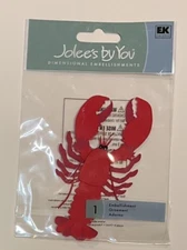 Red Lobster~Dimensional Scrapbook Sticker Embellishment~Jolee's By You~VTG~New