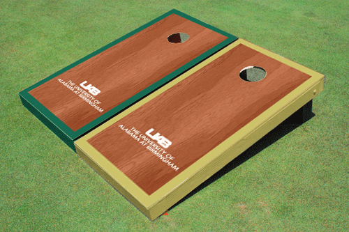 University of Alabama Birmingham UBA Rosewood Alternating Border Custom Cornhole - Imagen 1 de 1