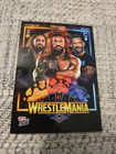 TOPPS NOW WRESTLEMANIA 41 POSTER CARD ROMAN REIGNS SETH ROLLINS CM PUNK TRIPLE