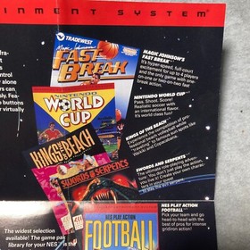 Nintendo NES Nintendo Insert Poster Only Gauntlet Nightmare Swords Kings Beach