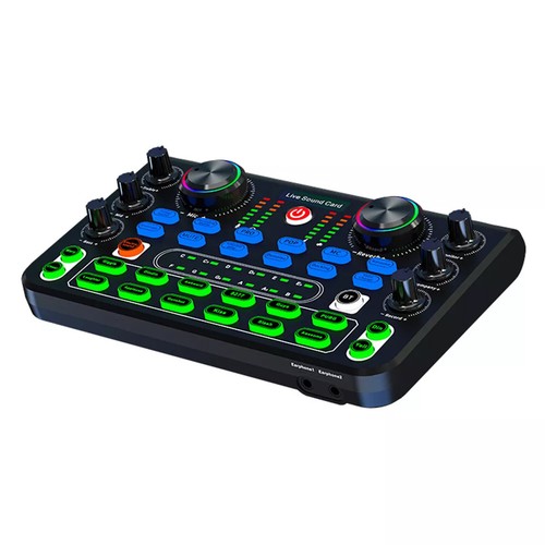 Live Sound Card for Stream Effect NEW Audio Mixer Microphone Voice Changer US - Picture 10 of 24