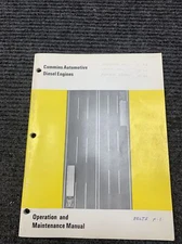 CUMMINS AUTOMOTIVE DIESEL ENGINES OPERATION AND MAINTENANCE MANUAL 1972