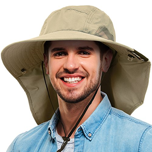 mens sun hat with neck flap