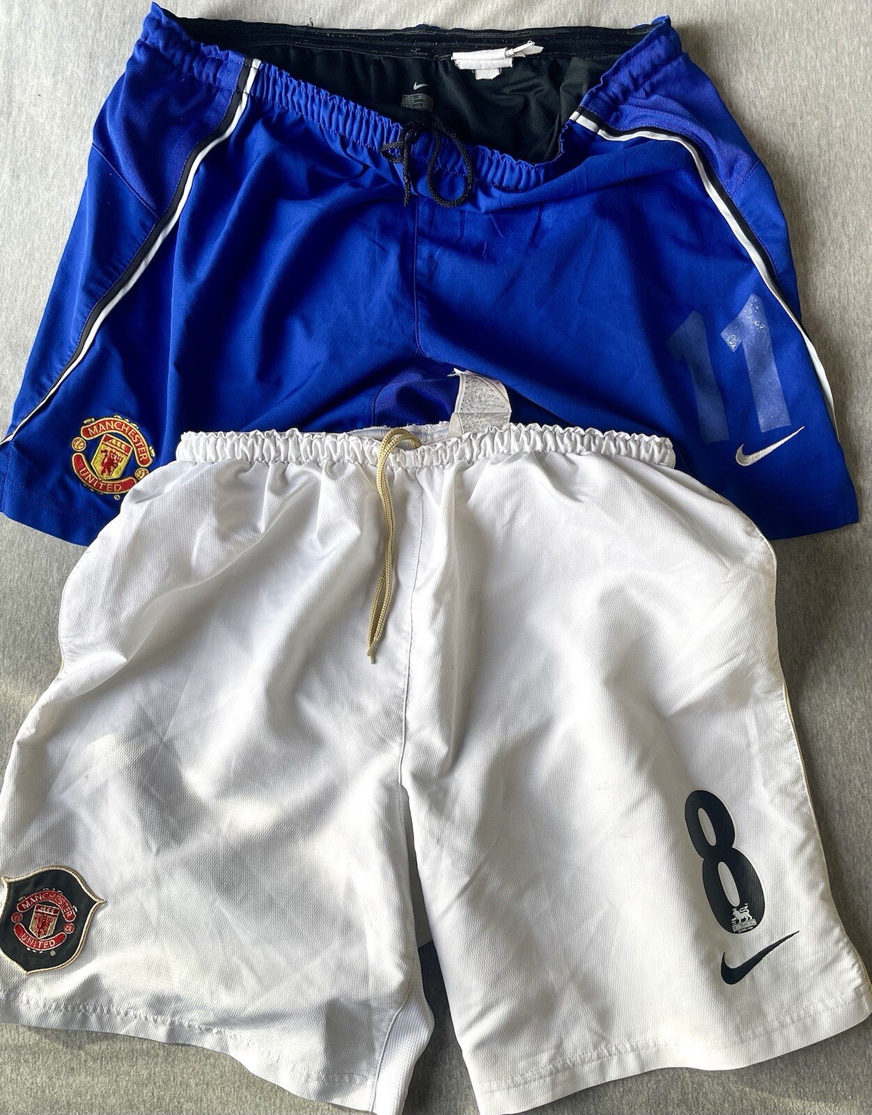 NIKE MUFC BUNDLE Rare 00’s MANCHESTER UNITED Retro Football Kit Shorts Dri Fit M image 8