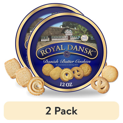 (2 pack) Royal Dansk Danish Butter Cookies, Premium Assorted Cookies in Gift...