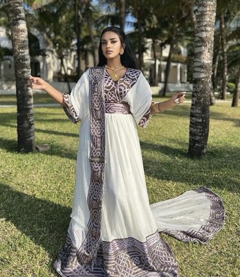 Beautiful and Lavish looking  Ethiopian Traditional Dress for her