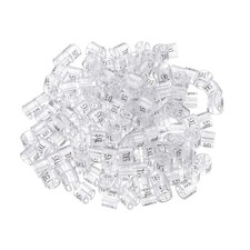 150 Pack Clothes Hanger Marker 5XL Size Tag Fit 3mm Rod Transparent