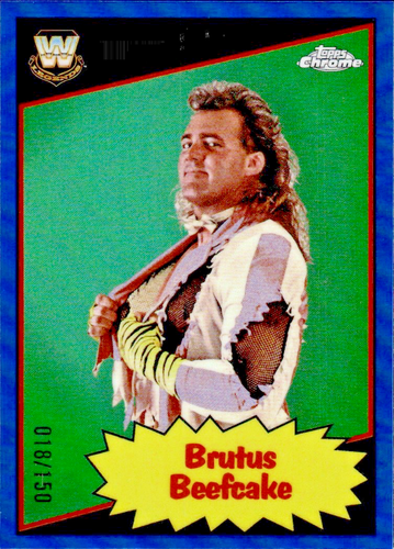 2025 Topps Chrome WWE #85TL-BF Brutus Beefcake 85 Legends Blue Refractor /150