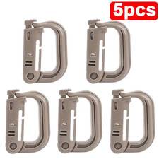 5/10Pcs Molle Tactical Backpack Carabiner Plastic EDC Shackle Carabiner D-Ring C