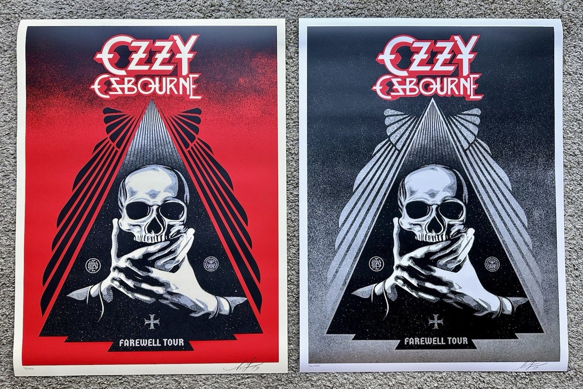 Ozzy Osbourne Farewell Print SET Obey SIGNED Shepard Fairey x/450