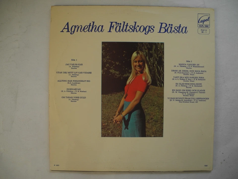 AGNETHA FÄLTSKOG Bästa LP Sweden re (1975) EX/EX- - Image 2 of 2