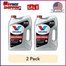 (2 pack) Valvoline Full Synthetic High Mileage MaxLife 0W-20 Motor Oil 5 QT
