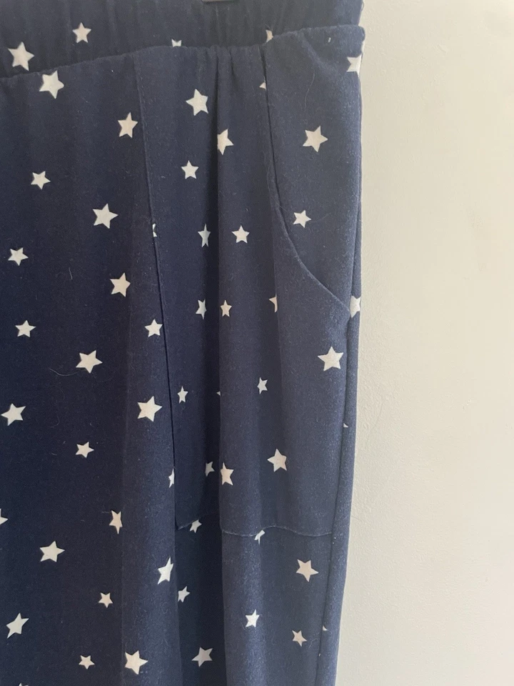 Lucky Brand Women's Allover Stars Polyester Adjustable Waist Lounge Pants Navy L - Image 3 of 4