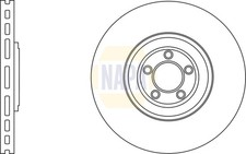 Disco de freno de ventilación única para Jaguar F-Type X152 5,0 delantero 2013 en 380 mm 