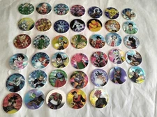 Lot of 40 TAZOS DRAGON BALL SUPER SABRITAS Mexico HOLOGRAPHIC Pogs