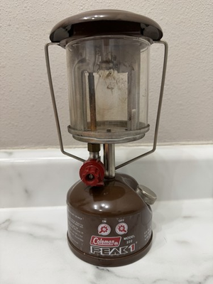 #ad Coleman Peak 1 Model 222 Lightweight Backpack Lantern Brown 1980 Untested $69.99