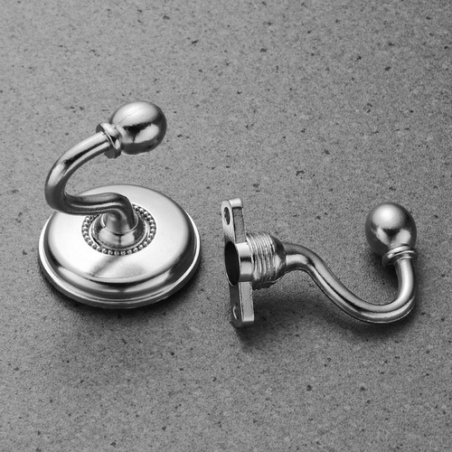 Round Head Hook Window Drapery Holdback Hooks for Curtains Holdbacks Alloy - Picture 8 of 10