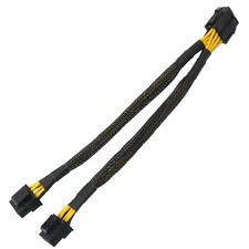 CPU 8 Pin Female to Dual 8 Pin 4 4 Male Motherboard Power Splitter Adapter 20cm