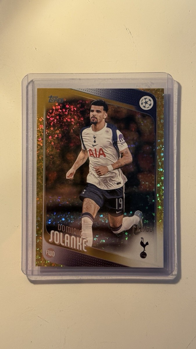 2026 Topps UEFA Dominic Solanke #144 Gold Sparkle /50 Tottenham