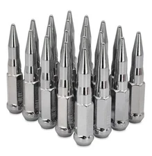 BLOX Racing Spike Forged Lug Nuts - Chrome Fits 12 X 1.25mm - Set Of 20
