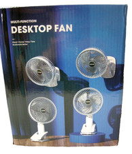 Multi-Function Desktop Fan, White, USB Charging, Brand New