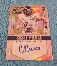 2015 Prizm Draft Picks Casey Pierce Kent State Silver Rookie Autograph #196 (8)