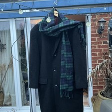 PIERRE CARDIN-VINTAGE-MEN COAT-2XL-BLACK-95% WOOL+5%CASHMERE-ONLY WORN FEW TIMES