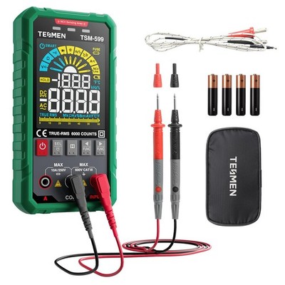 TESMEN TSM-599 Smart Digital Multimeter, TRMS 6000 Counts, Spannungstester,
