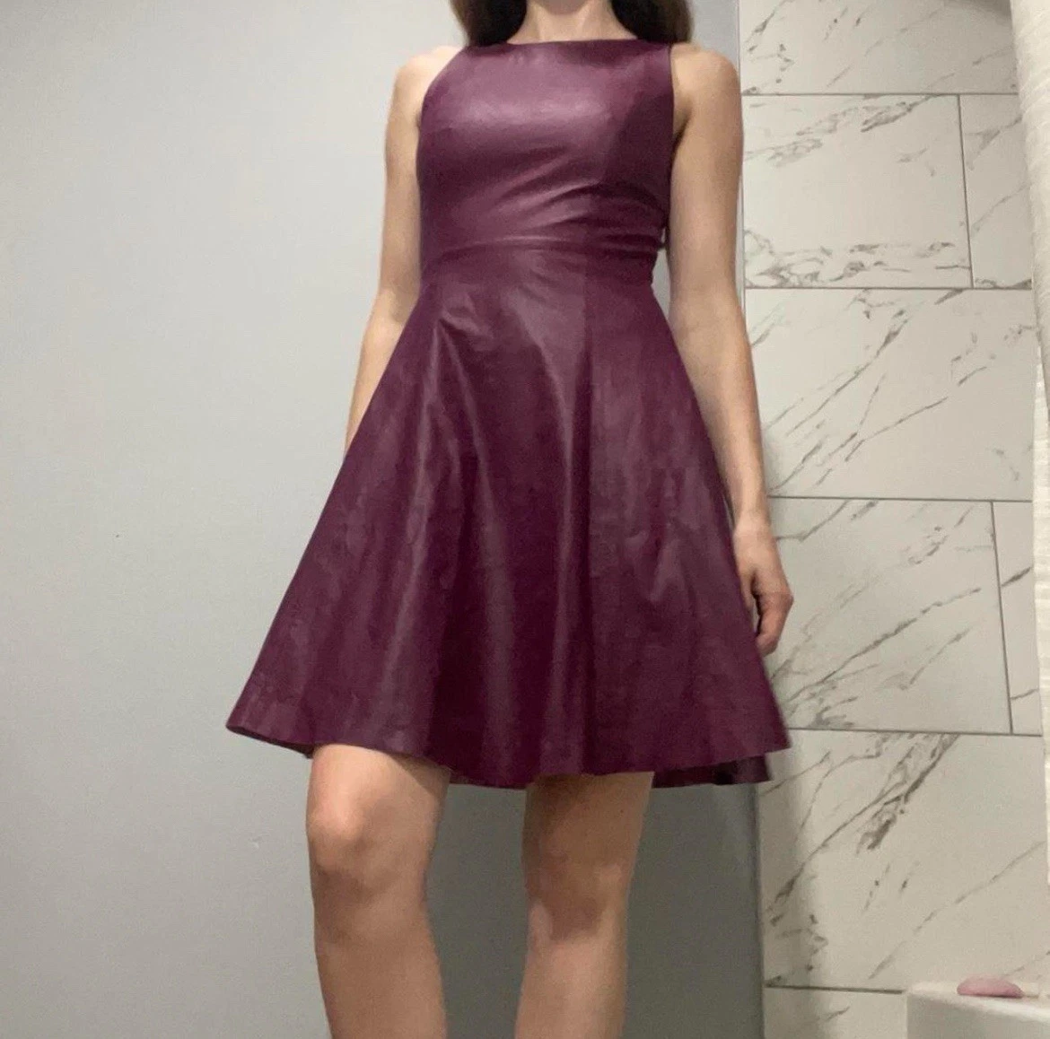 Purple Leather Dresses for Women for sale | eBay