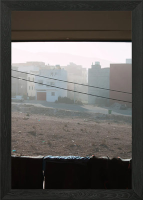 Misty Urban Morning Framed Wall Art Poster Canvas Print Picture