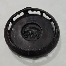 Elephant Carved Resin Bowl 6"