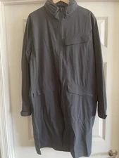 Snow Peak Trench Rain Jacket Gray Gorpcore Hiking Taped Seams US Size Large.