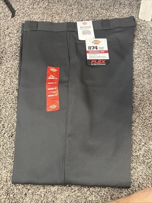 Dickies Men's 874 Pants Original Fit Work School Charcoal Size 40x30 New
