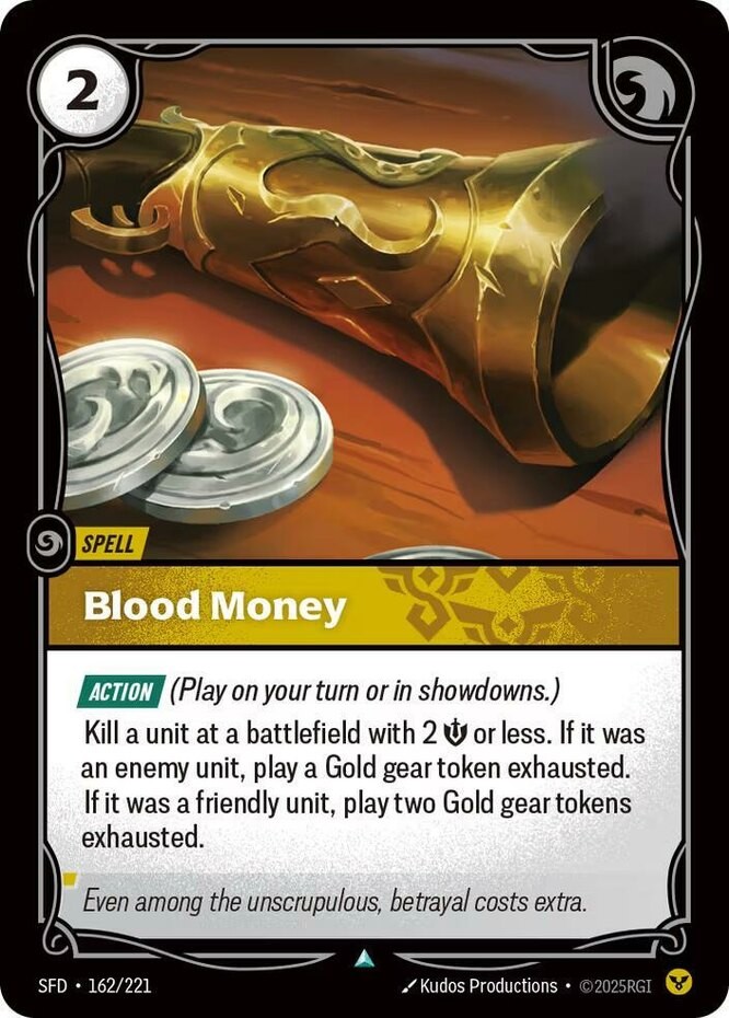 Blood Money - 162/221 - Uncommon NM Riftbound Spiritforged