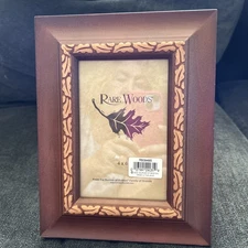 Rare Woods 4 x 6 Picture Frame Beautiful Carved Detail Trim New