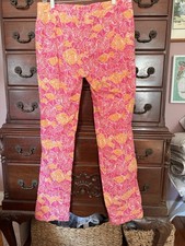 Lilly Pulitzer pants Sz 12 lightweight Jubilee collection pink and orange