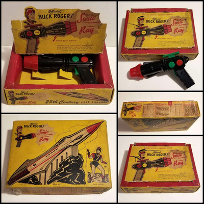 1950s Buck Rogers Sonic Ray Toy Gun With Original Box Vintage Early Version