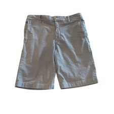 Polo Ralph Lauren Boys Blue White Seersucker Striped Shorts Size 16 Pony Logo