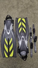 Tusa Xpert Zoom Z3 Scuba Fins size M-ML (7-10) w/Spring Straps & Original Straps