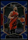 2020-21 Panini Select #29 Fred VanVleet Blue Prizms Signed Card Auto IP